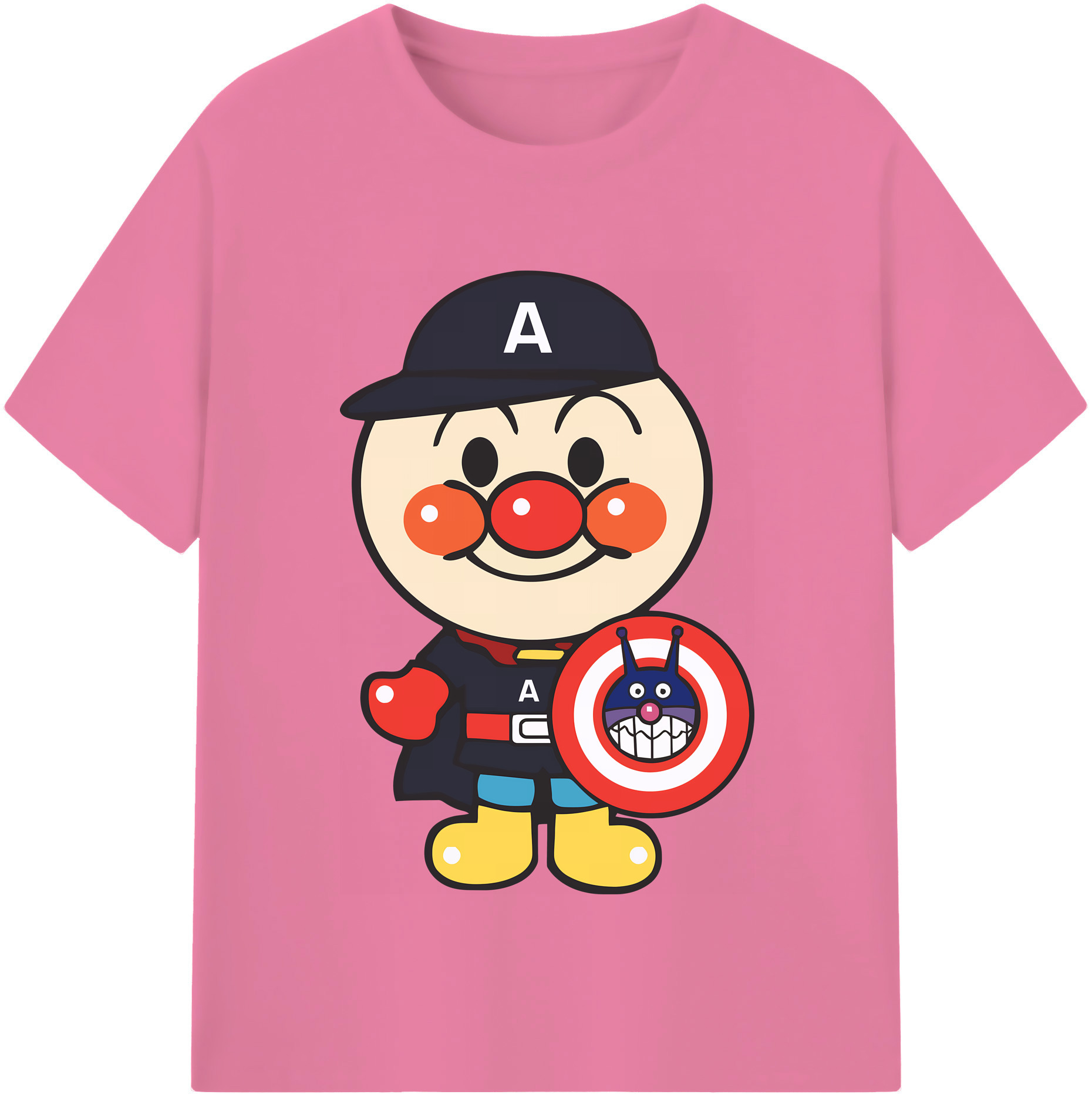（画像用） アンパンマン Anpanman 綿100％半袖Tシャツ（フロントプリント）